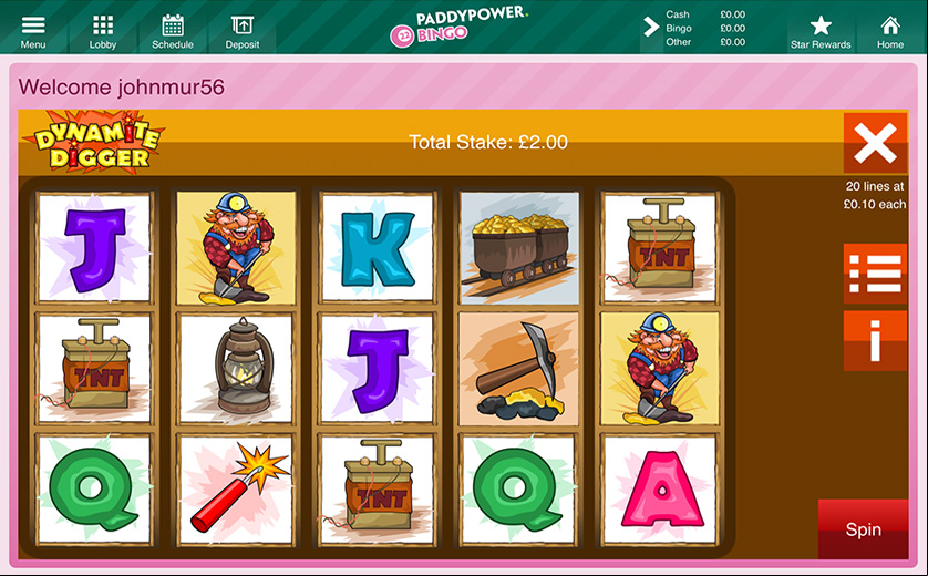 Preview of 'Dynamite Digger' Slot Game – large view