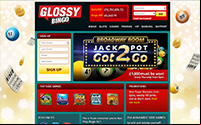 The landing page of Glossy