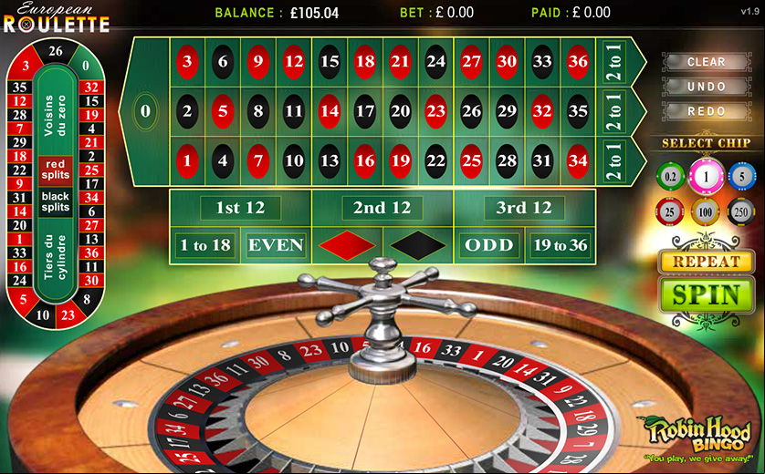 A roulette game at Robin Hood bingo, large view