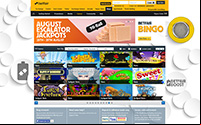 The home page of Betfair's website