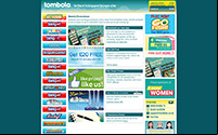 The promotions page on the website